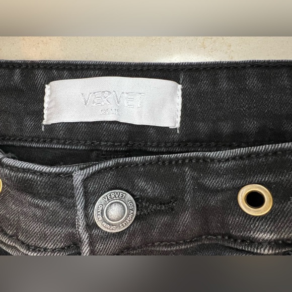 Vervet 29 Black Erika Stretch Mom Jeans | High Waist | Distressed | Tie Waist - Picture 4 of 16